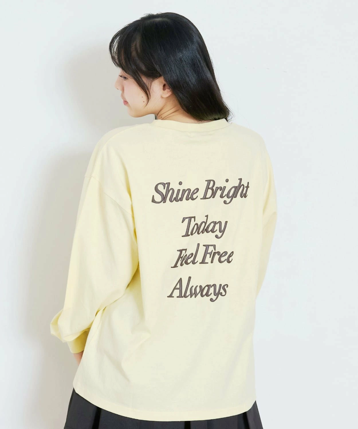 【GOODPRICE】【100%棉】后背logo彩色长袖T恤
