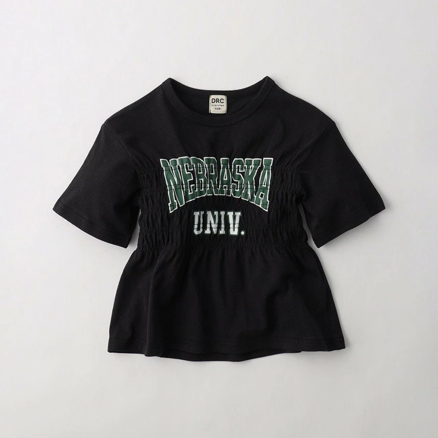 [WEB限定/DRC]褶饰logo短袖T恤