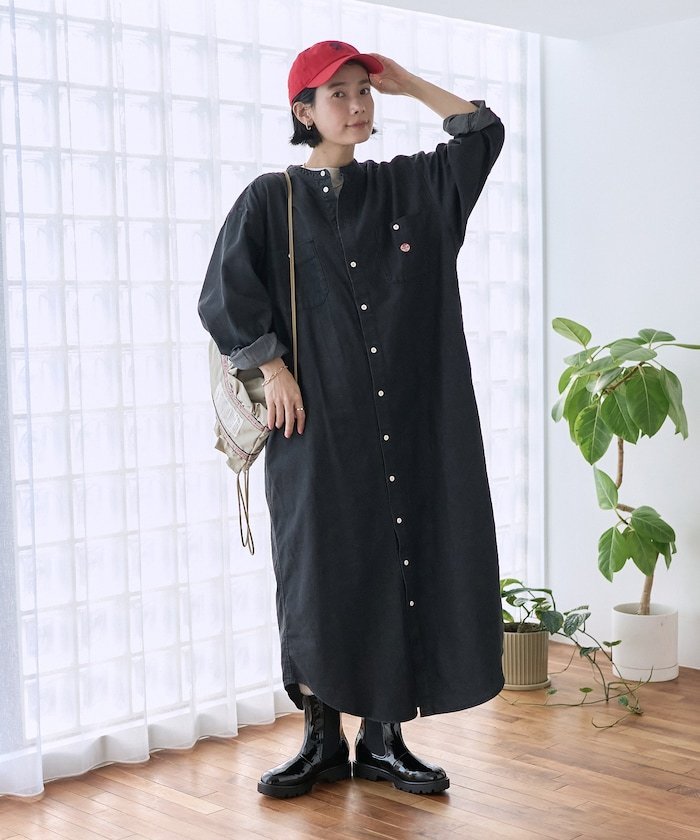 RED KAP 特价莱赛尔牛仔无领衬衫连衣裙/牛仔连衣裙 2色