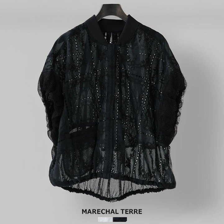 MARECHAL TERRE 灯笼袖蕾丝上衣