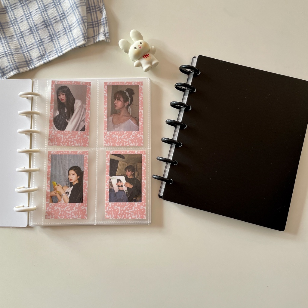 A5 蘑菇洞照片卡活页夹文件 Kpop 文具 Polco 存储宝丽来相册存储偶像 Lomo 卡门票明信片