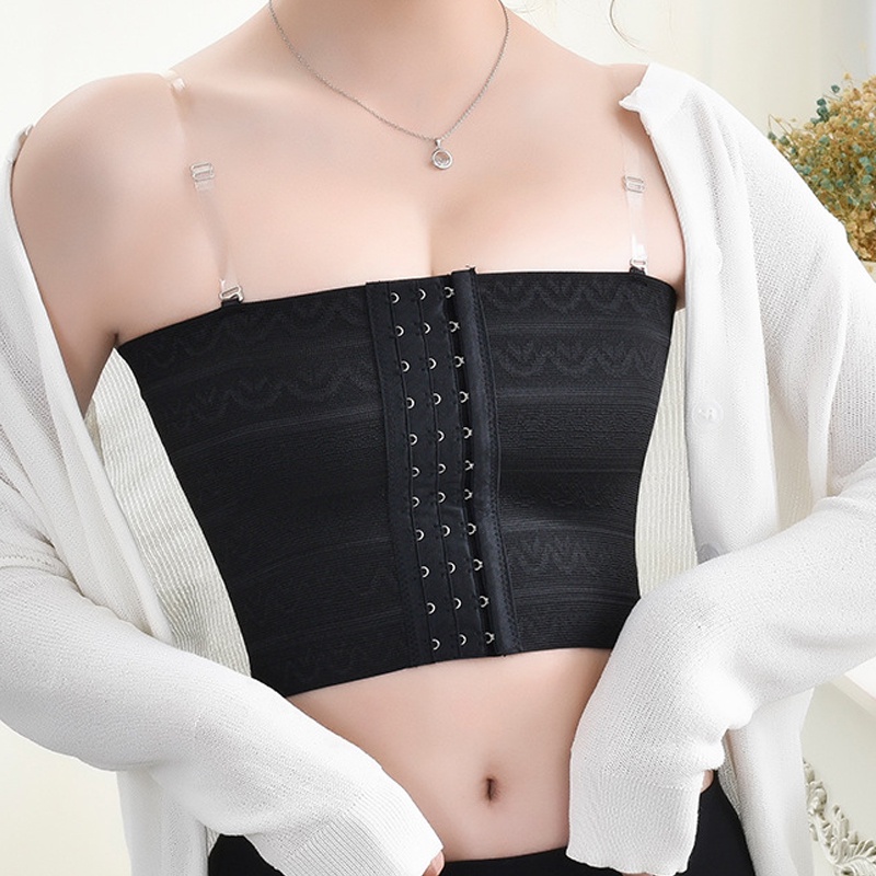 XS 2XL 透气加大码假小子胸罩固定器管式胸罩带挂钩 Ftm 胸罩适合大胸女同性恋女士男士变性人支架套拉跨性别带肩带