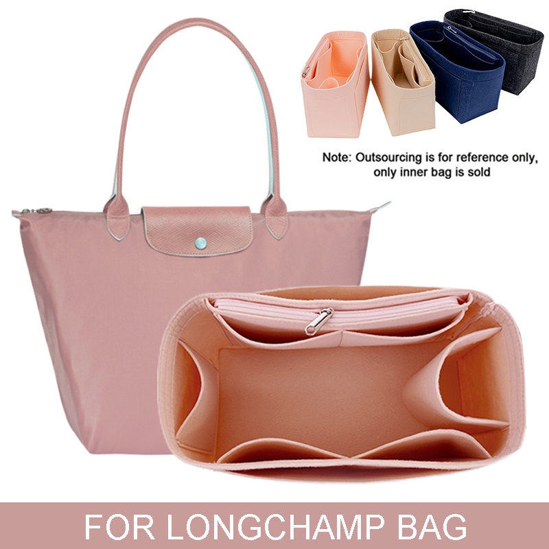 EverToner 女士毛毡​​插入包适用于 Longchamp Le Pliage 包化妆收纳袋旅行手提包内钱包