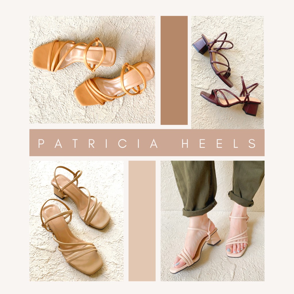 Patricia 高跟鞋 - 女士绑带凉鞋 Tofu