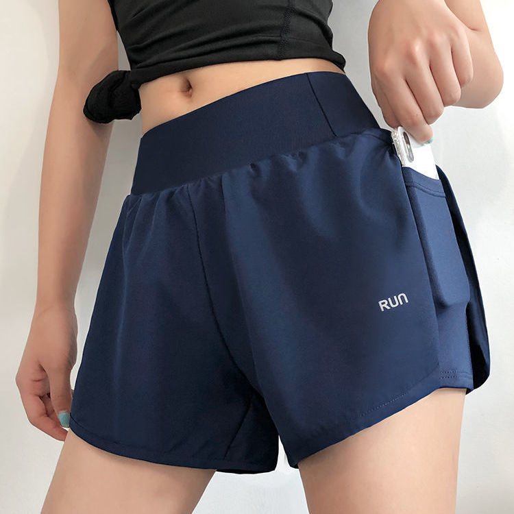 运动短裤女夏季 6 色/口袋裤大码高腰瑜伽/慢跑短裤