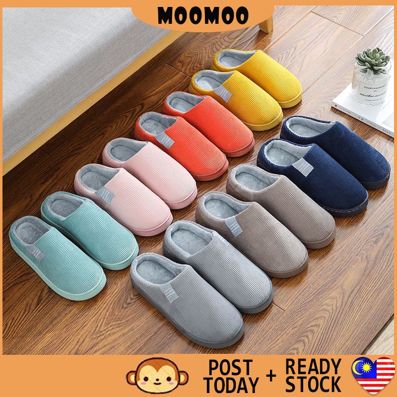 MOOMOO 舒适卧室拖鞋室内家居拖鞋可爱蓬松拖鞋防滑拖鞋毛绒