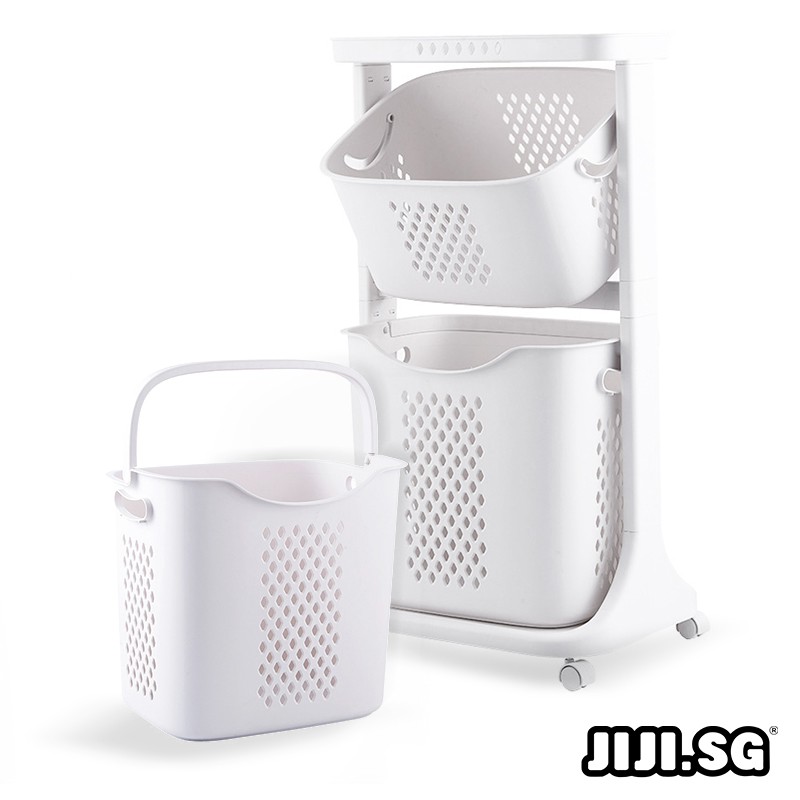 (JIJI SG) JINEX 摇摆式洗衣收纳架-洗衣篮