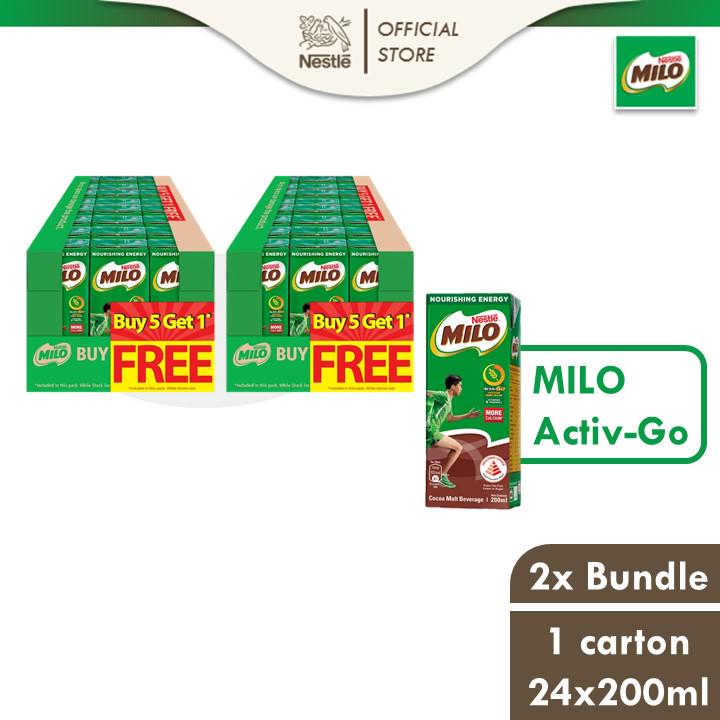 [2 件装] MILO UHT 巧克力麦芽饮料（5+1 箱）