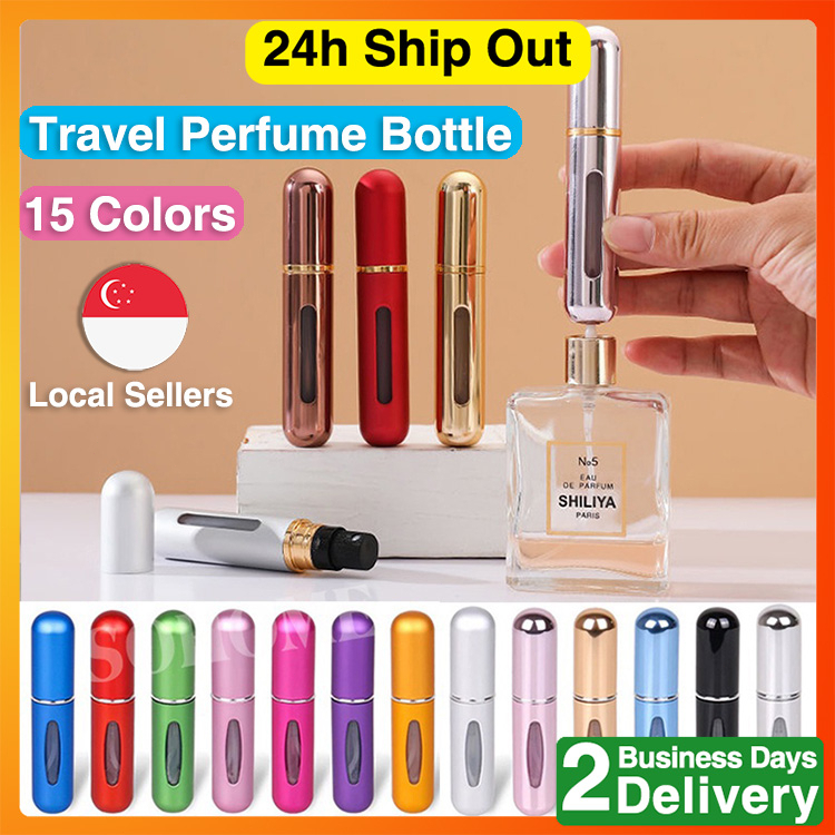 [SG STOCK] 5-10ML 可再填充香水瓶便携式香水雾化器玻璃瓶分配器泵容器喷雾瓶