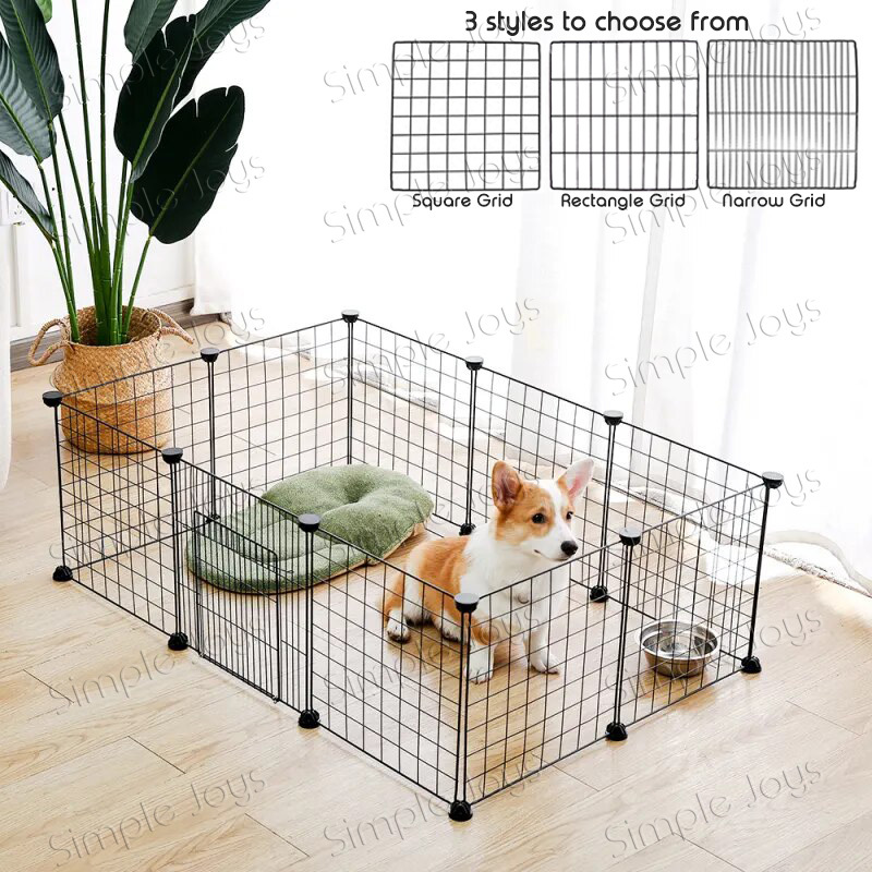 SG Stock DIY 猫/狗/豚鼠/兔子/小动物模块化婴儿围栏笼便携式