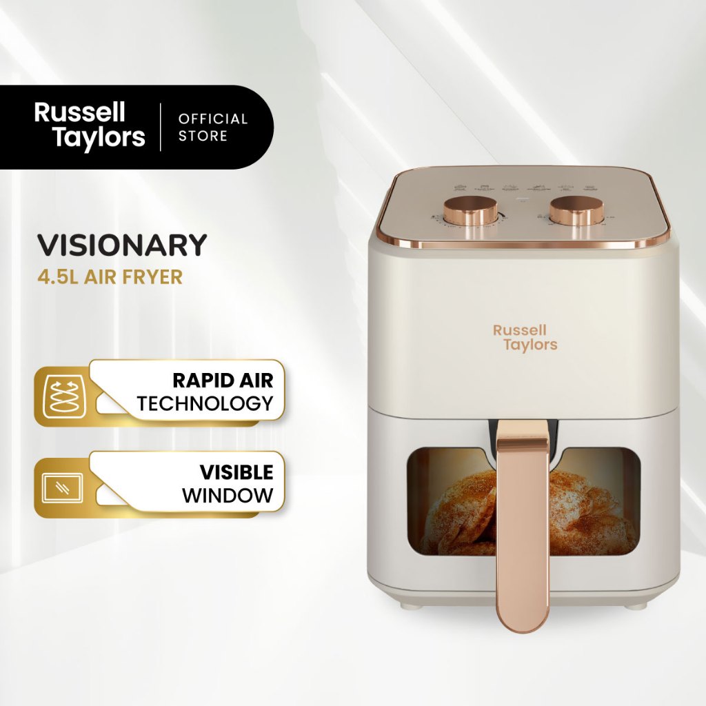 Russell Taylors 复古系列 3D 可视窗空气炸锅大号（4.5L）Z3
