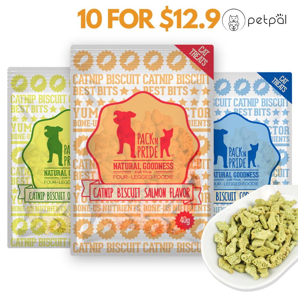 PackNPride 猫用高营养猫薄荷零食 40g |猫零食|猫薄荷饼干|猫干粮|猫零食