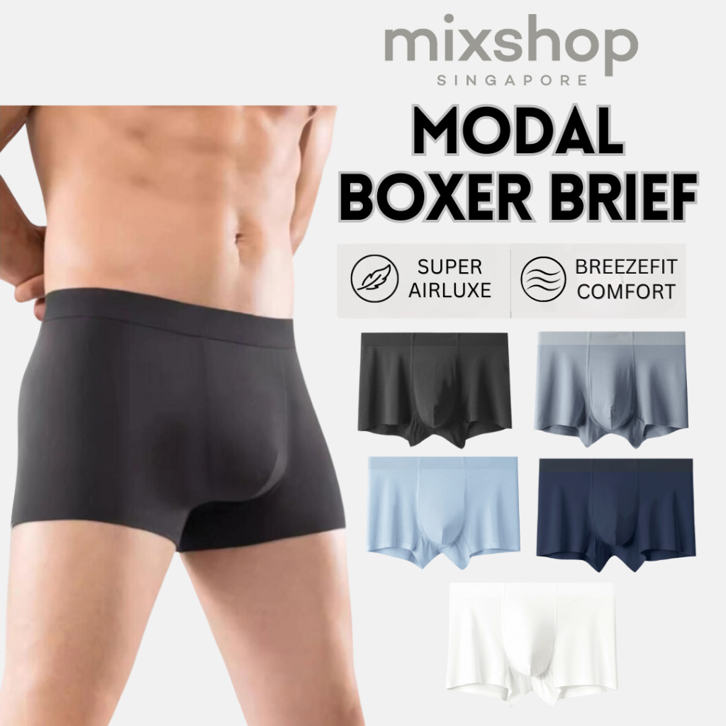 mixshop 男士莫代尔平角内裤/三角裤/内衣/短裤，透气，BreezeFit 舒适 [SG READY STOCK]