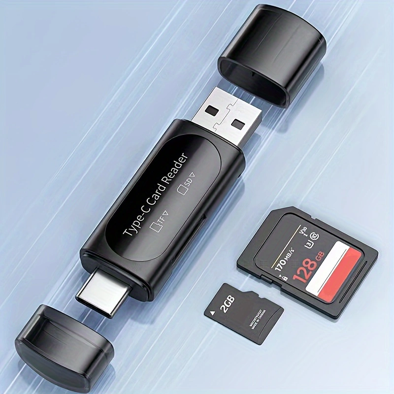 USB Micro SD 读卡器，4 合 1 C 型/USB A 转 SD/Micro SD/SDXC/SDHC 卡适配器